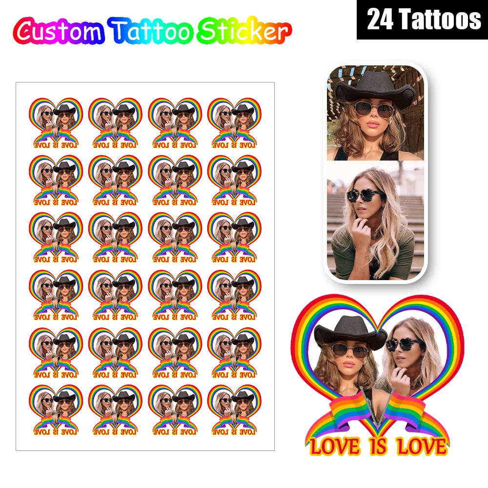 Customized Personalized Waterproof Temporary Tattoo Sticker DIY Fake Tatoo, Make Your Own Custom design Tattoo For Logo/ wedding