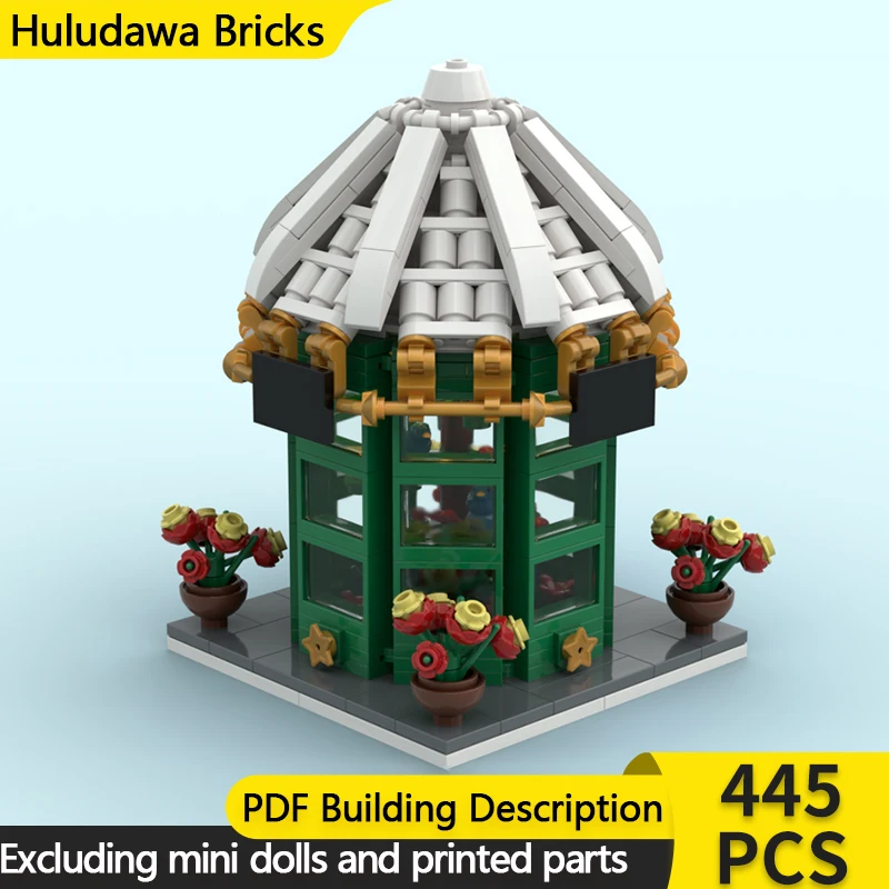 

City Street View Model MOC Building Bricks Winter Village Aviary Modular Technology Children Holiday Gifts Assemble Toys Suit