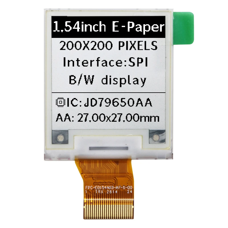 tela-e-paper-pequena-de-154-polegadas-200-200-pixels-jd79650-baixo-consumo-de-energia-tela-eletronica-de-Angulo-amplo-epd-24pin