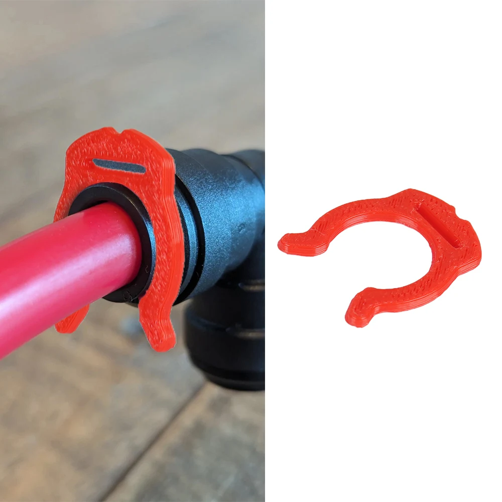 

For John Guest JG Push Fit Water Fitting Campe 10 X 12mm Red Locking Collet Clip