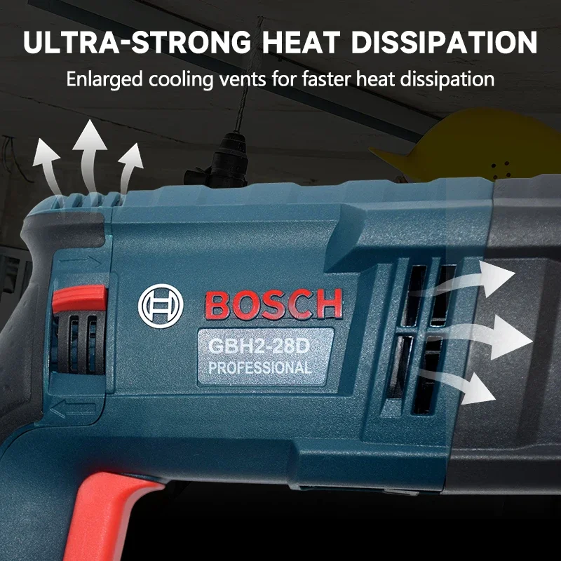 أداة المطرقة الدوارة Bosch gbh2-26d ونظام SDS-Plus بقدرة 810 وات مع الملحقات