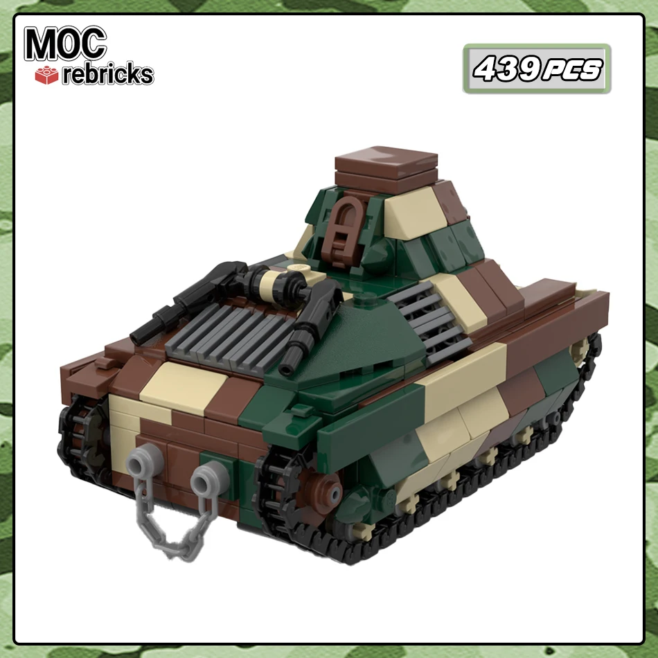 Armee Streitkräfte FCM 36 Licht Infanterie Tank Montage Modell MOC High-Tech Baustein Ziegel Kinder Weihnachten Geschenke Spielzeug