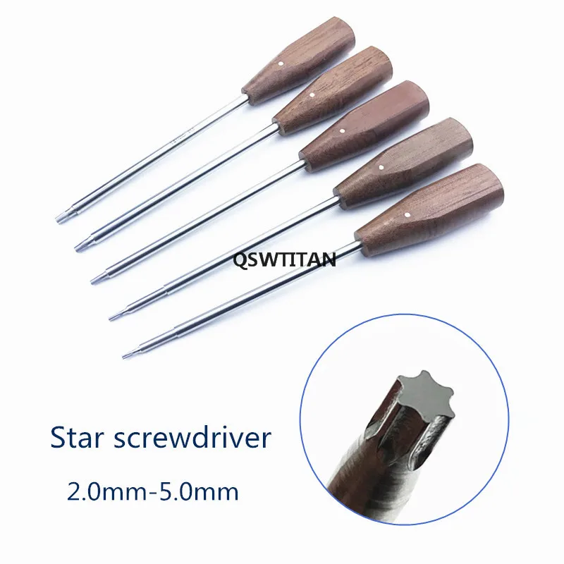 9pcs/set Bone Screw Driver 2.0mm-5.0mm star Bone ScrewDriver Veterinary orthopedics Instruments