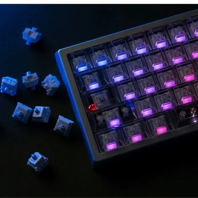 Teclado Linear Wuque Studio WS Morandi, Switches com Difusor de Luz PMMA, POM Housing, UPE Stem para Teclado Mecânico