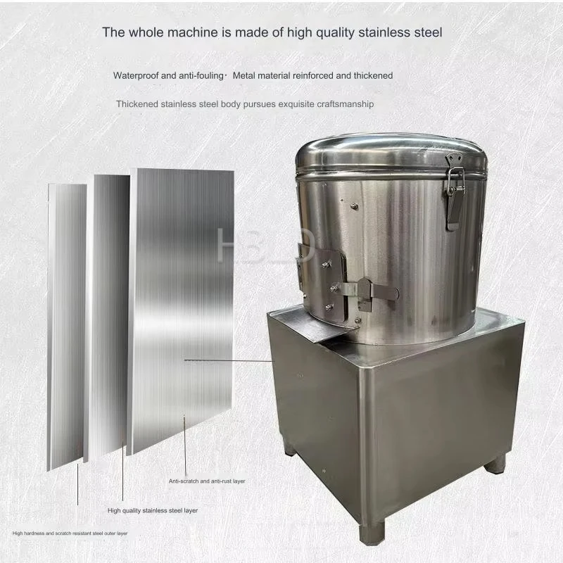 HBLD Commercial Multifunctional Potato Cleaning And Peeling Machine, Electric Sweet Potato And Taro Peeling Machine