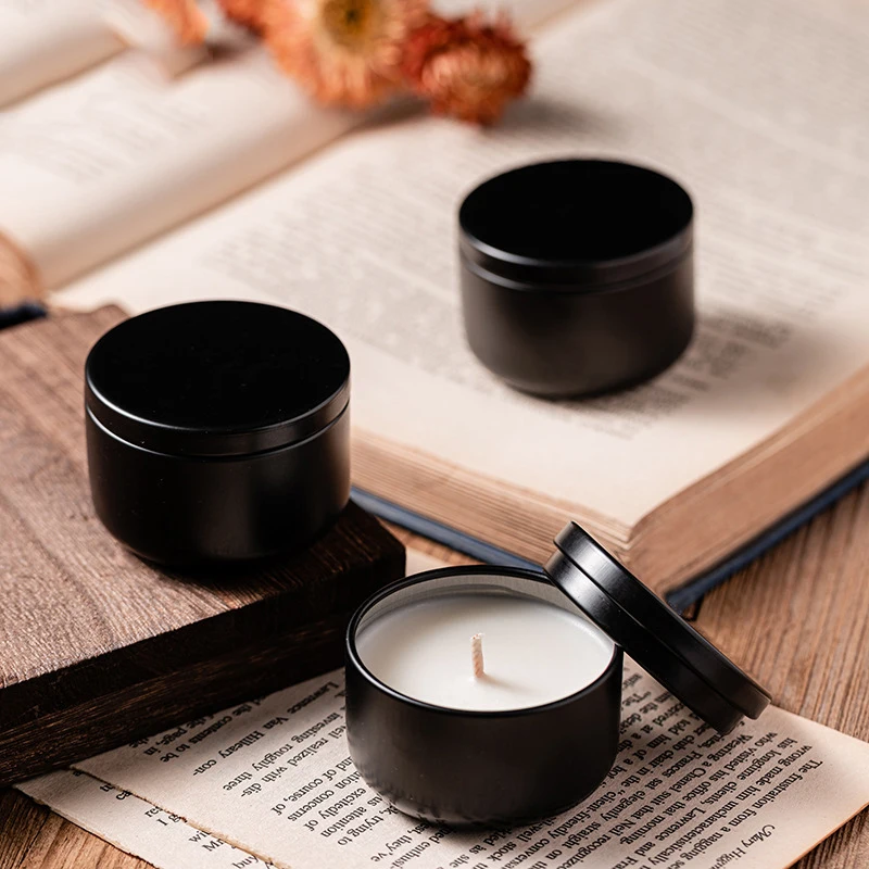 20/50pcs Aluminum Candle Tin 50ml Round Candle Containers Cosmetic Jars Oil Cream Pot Empty Aromatherapy Sealed Metal Can Travel