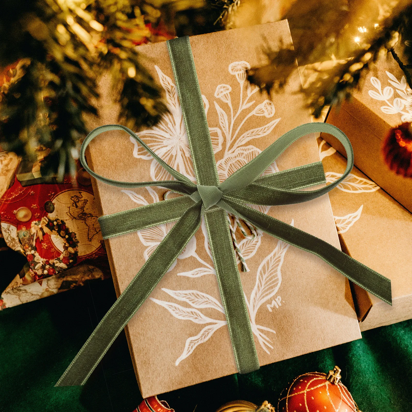 

1 Roll Ribbon 50M Green Chinlon Craft Material Washable Smooth For Gift Wrapping Present Packing Strap Festival Decoration