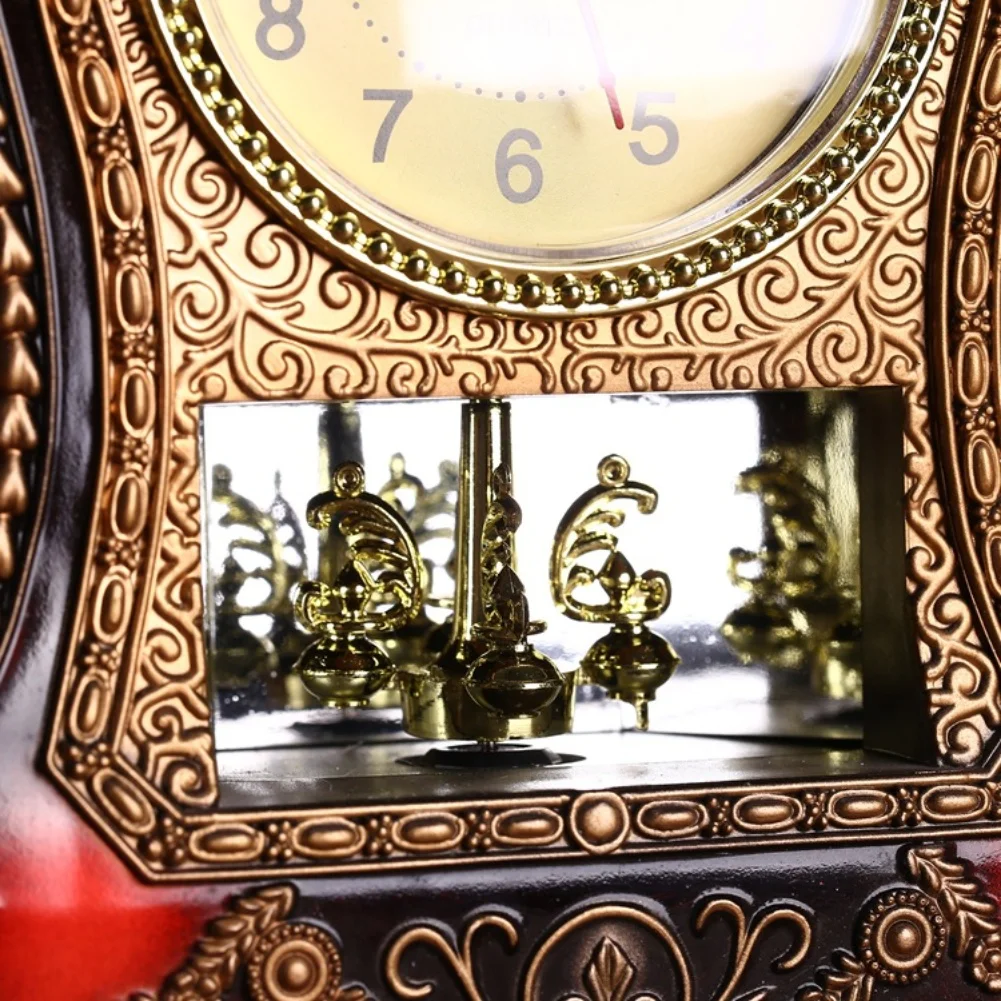 Elegant antique table clock with silent second hand designed to complement living room interiors and quiet rooms