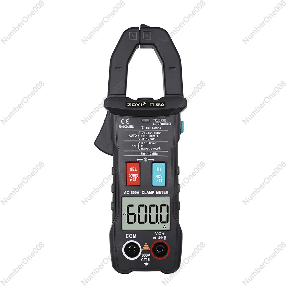 

ZOYI Clamp Type Multimeter Capacitance Frequency ZT-5BQ 6000 Count NCV Test Digital Smart Clamp Meter with BT Function True RMS