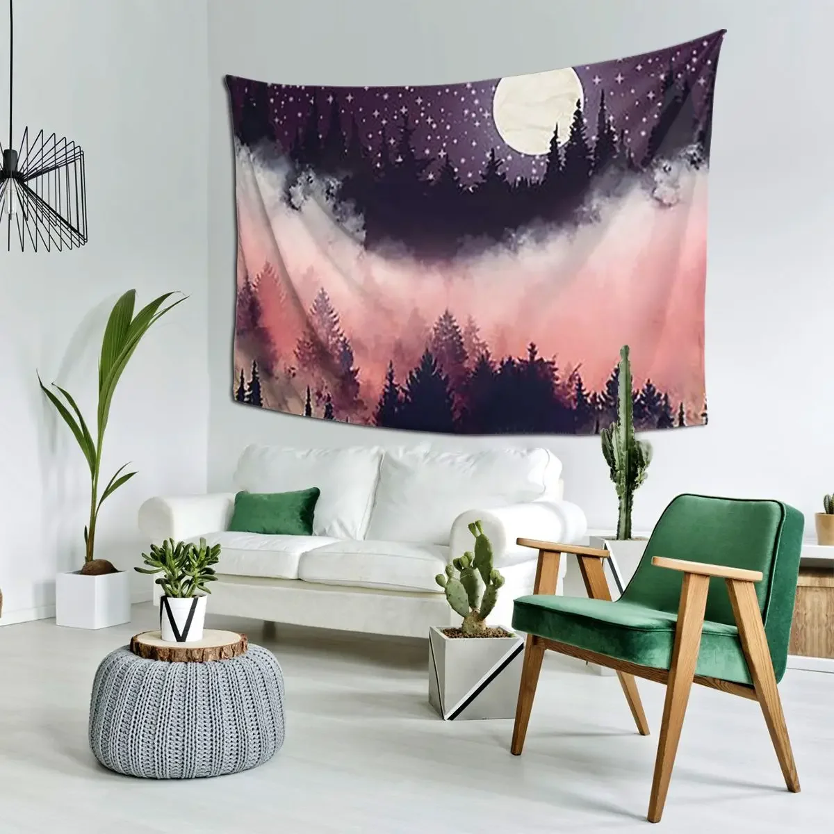 Evening Glow Tapestry Hippie Wall Hanging Aesthetic Home Decoration Tapestries for Living Room Bedroom Dorm Room