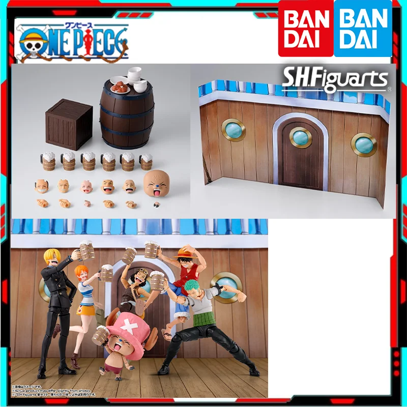 

Original Bandai S.H.Figuarts PARTY SET THE STRAW HAT CREW Luffy Nami Sanji Figure Action Model Anime Collectible Toys Gift