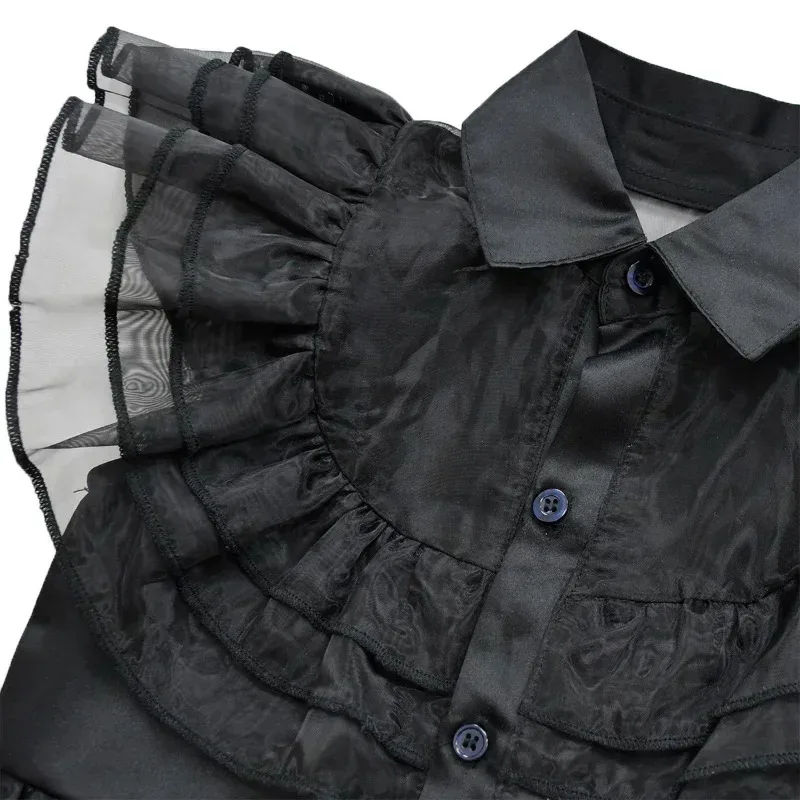 Wednesday Addams Dress Up Costume for Girls Birthday Halloween Cosplay Party Dress with Wig Socks Belts For Kids 2-12 Years