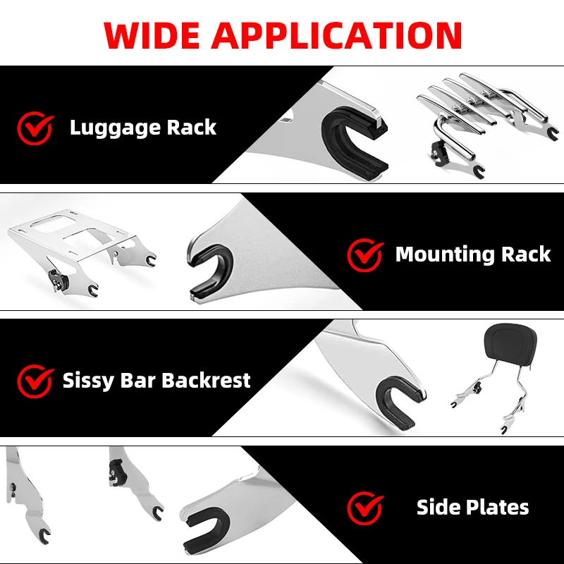 Motorfiets Rugleuning Sissy Bar Bagagerek Docking Point Bushing Grommet Voor Harley Touring Softail Dyna Sportster