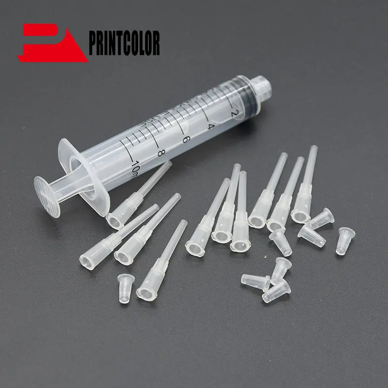 10 adapters + 1 syringe plastic Ink Cartridge Refill Suction Tip Adapter for ink cartridges