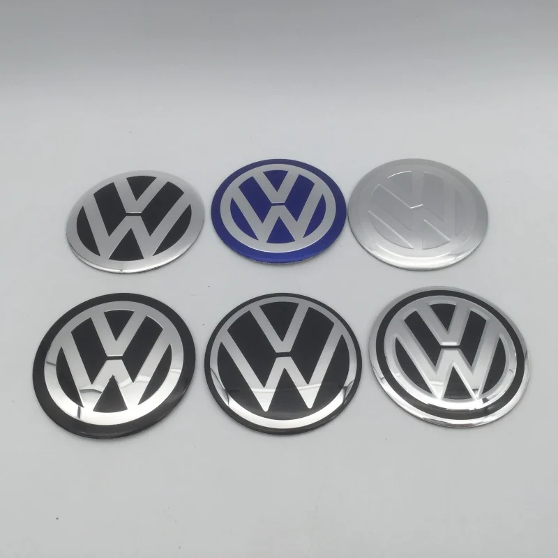 4pcs for VW Volkswagen 56mm 60mm 65mm 70mm 75mm 90mm Car emblem Wheel hub Center Cap Badge covers sticker Styling