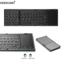 Foldable Wireless Bluetooth Keyboard Folding Mini Keyboards With Touchpad for PC Mac Smartphone Windows iOS Android