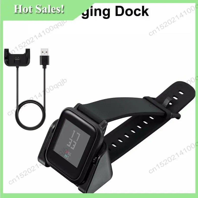 

-FDDT 2X Magnetic Charger Dock Station Charging Cable Cradle For Amazfit Bip A1608 Smart Watch
