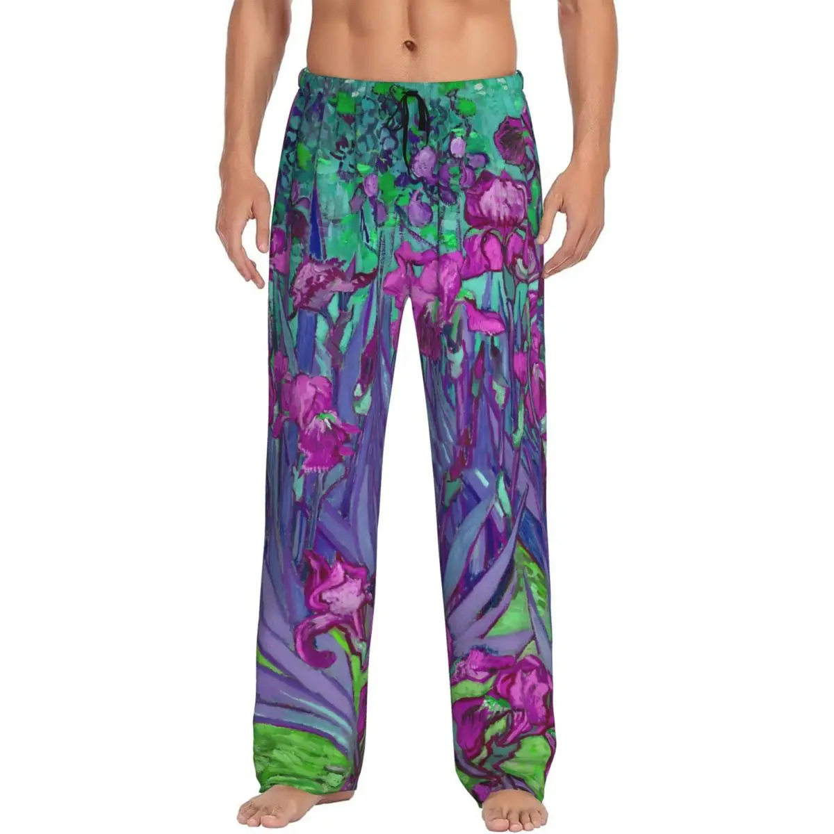 

Мужские пижамные брюки с принтом Винсента Ван Гога, в стиле импрессионистов, для сна и отдыха, с карманами