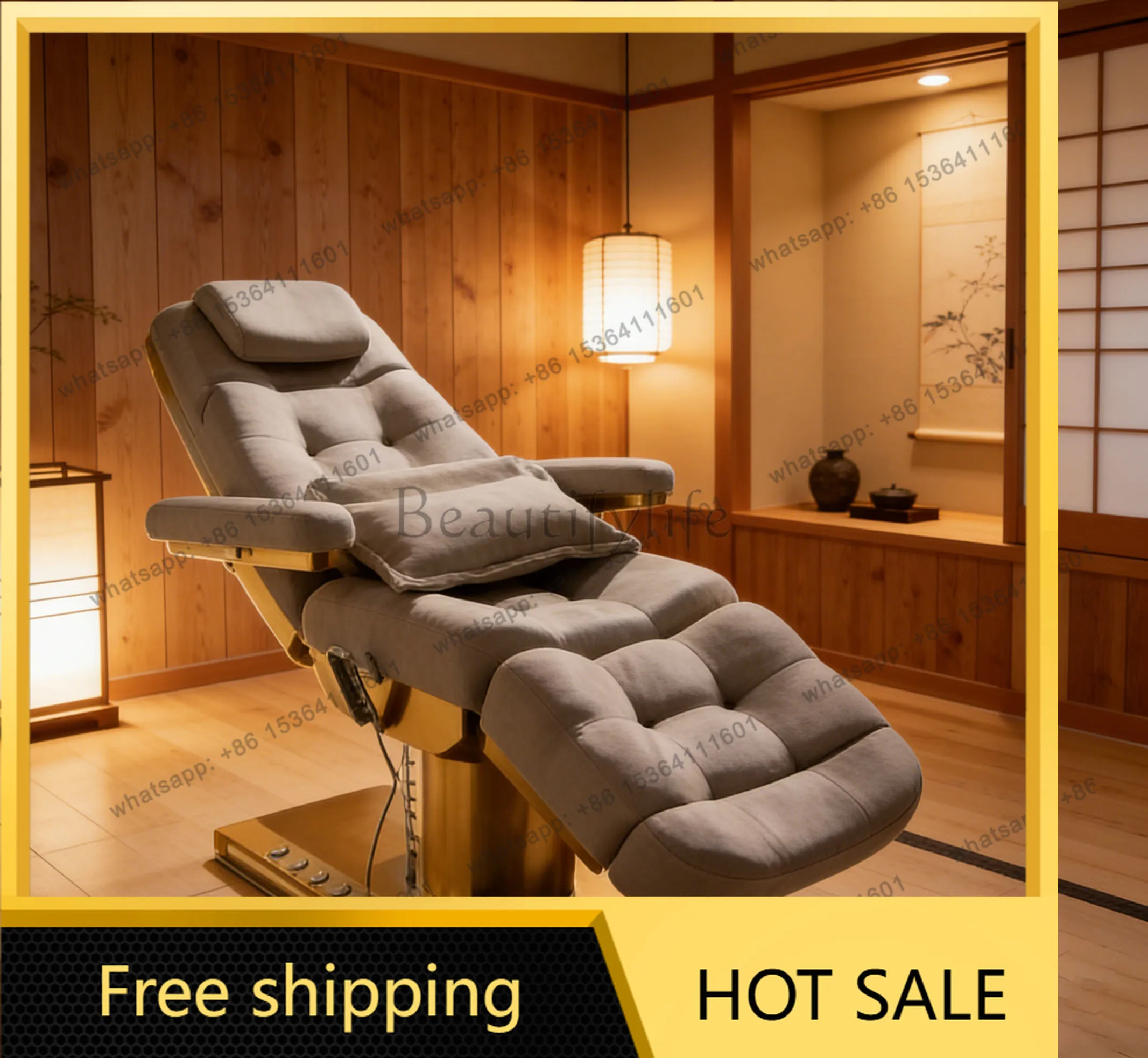 Modern Electric Lash Facial Bed for Beauty Salon Furniture Luxury Massage Tables & Beds Electric Vibrator Massage Bed