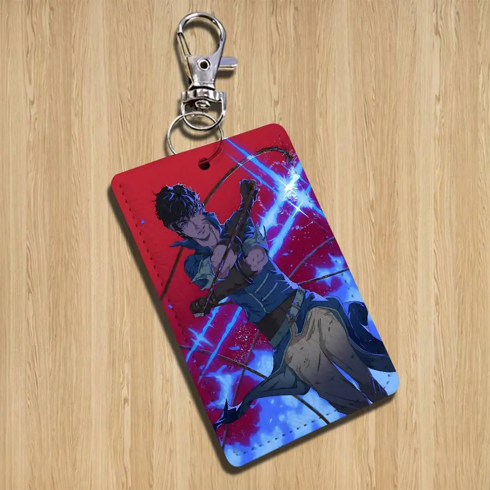 Passionate Castlevania Nocturne Rectangle ID Card Case Keychain Access Card Bag Key Tag Ring Leather Card Holder Key Ring Access view 3