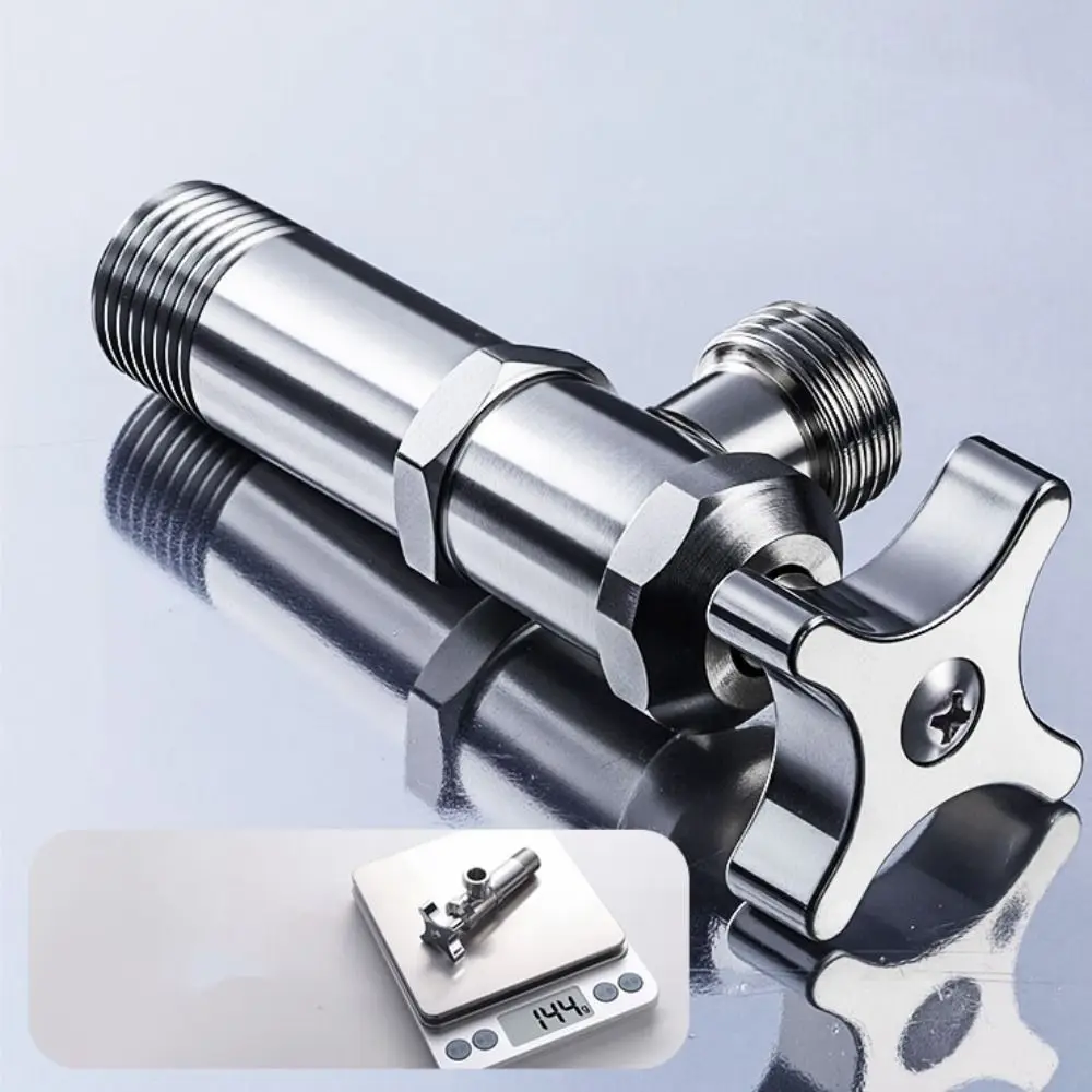 High Quality Stainless Steel Triangle Valve Thread Seal Angle Valve Thickened Explosion Proof Water Heater Valve Kitchen