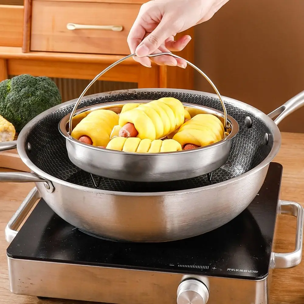 

Steamer Shelf Food Steamer Basket with Handle 304 Stainless Steel Pressure Cooker Steamer Basket Cooking Utensils Pot Steaming