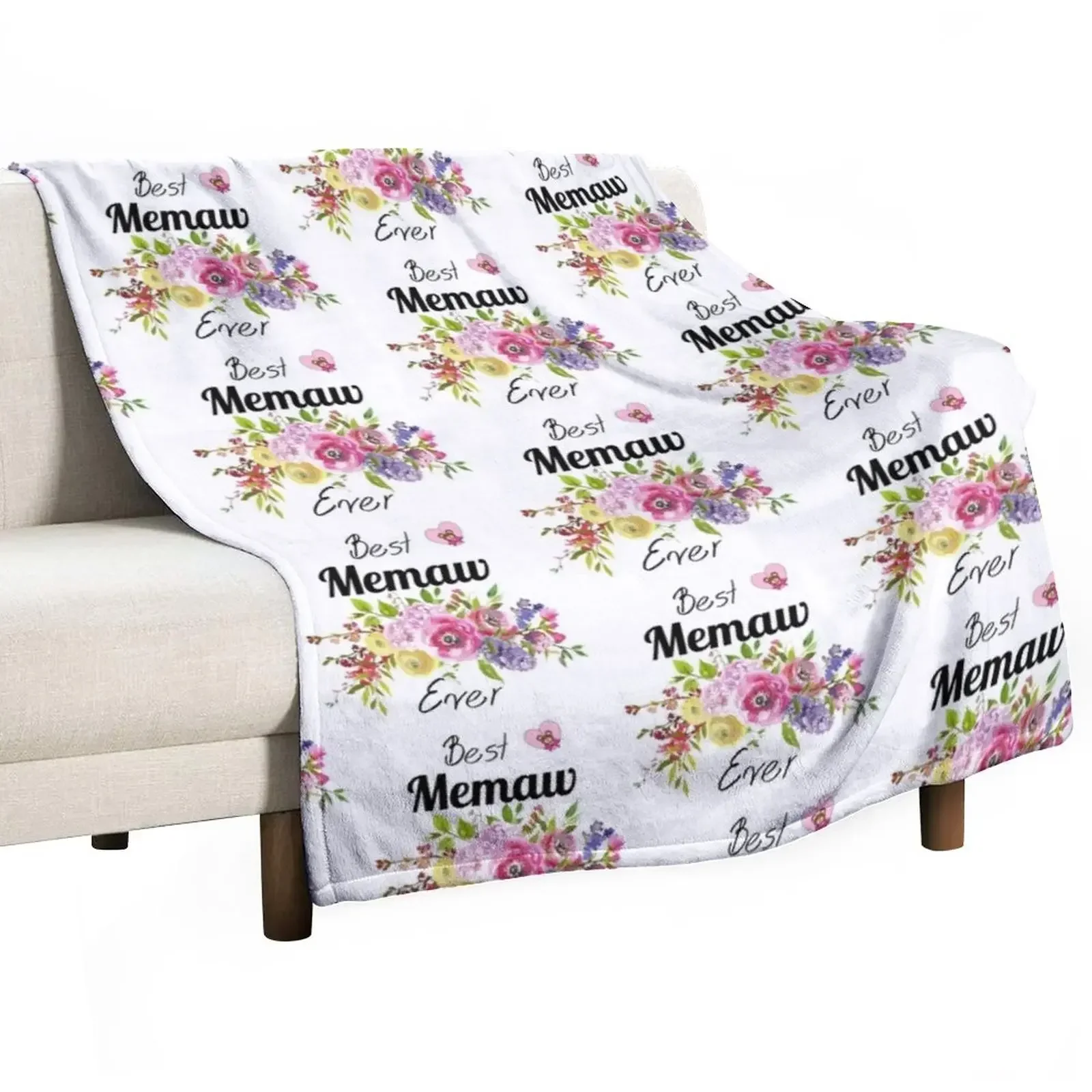 Memaw Gifts - Memaw Mothers Day Birthday for Mother's Day Idea Throw Blanket Retros Bed Fashionable Blankets For Baby Blankets