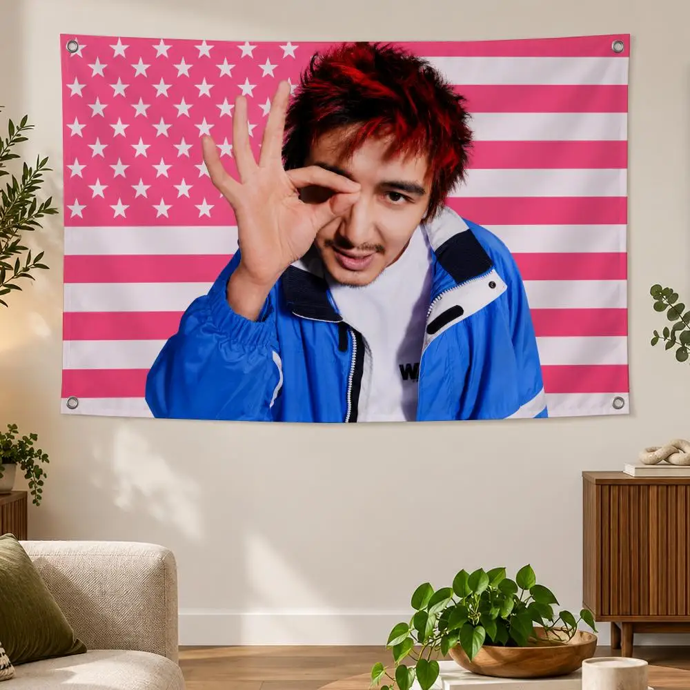 Singer Japanese Pop Piano Music Vivid F-Fujii Kaze Flags Banner Decor for Bedroom,Garden,Party,Club,Indoor Outdoor, Fan Gift