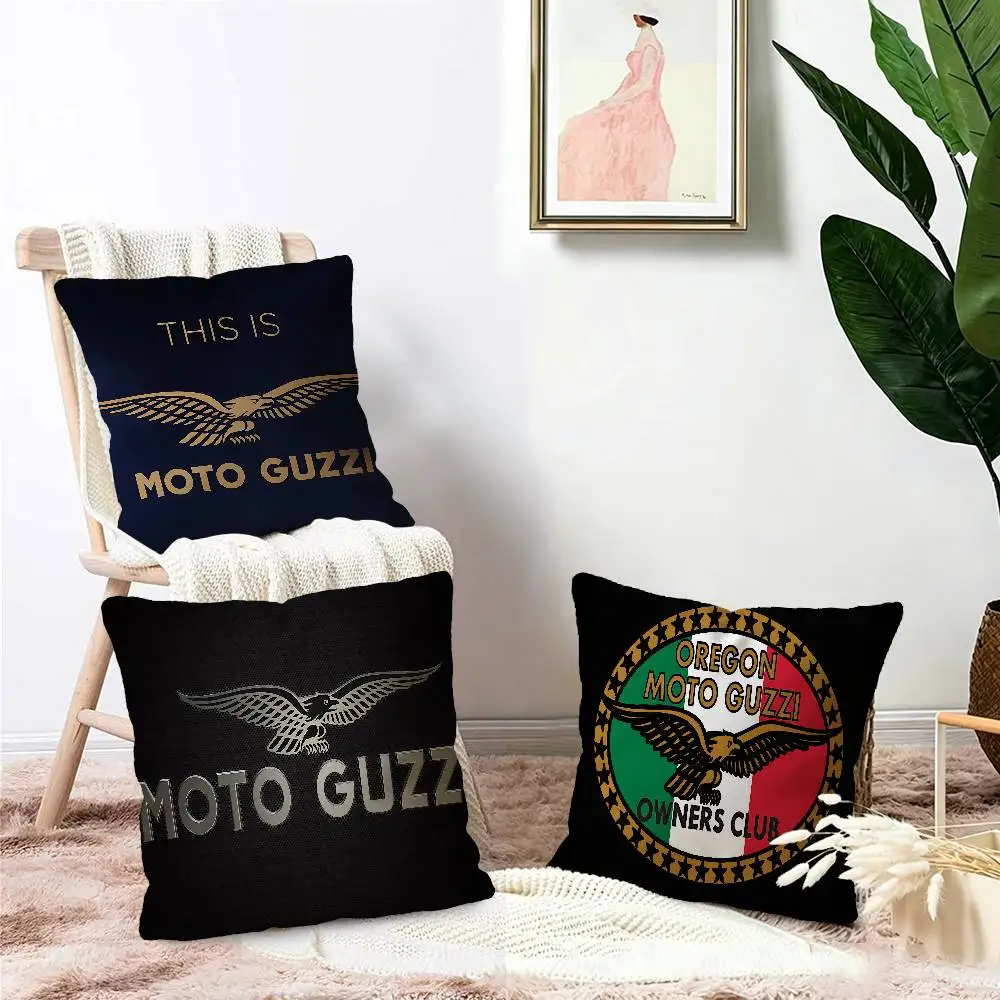 Moto Guzzi Motorcycle Pillow Cover for Bedroom Room and Living Room Sofa Decorative Cushion Cover