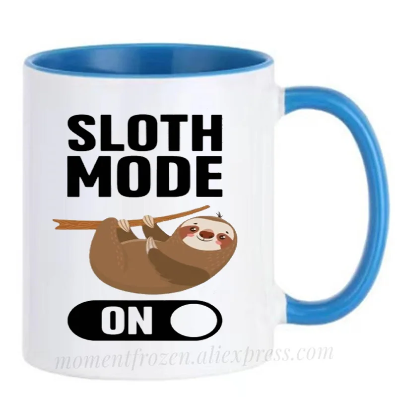 Sloth Mugs Mode Ceramic Cups Coffee Mugen Coffeeware Home Decal Funny Gift Idea Tableware Drinkware