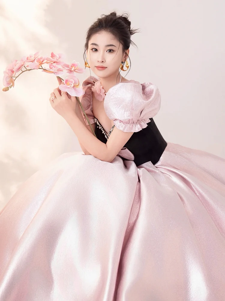 

Ele Princ Sle Evening Gown Women's Adult High-End Luxury Cusizable Wedding Host Dr Sweet Acrylic Diamond De...