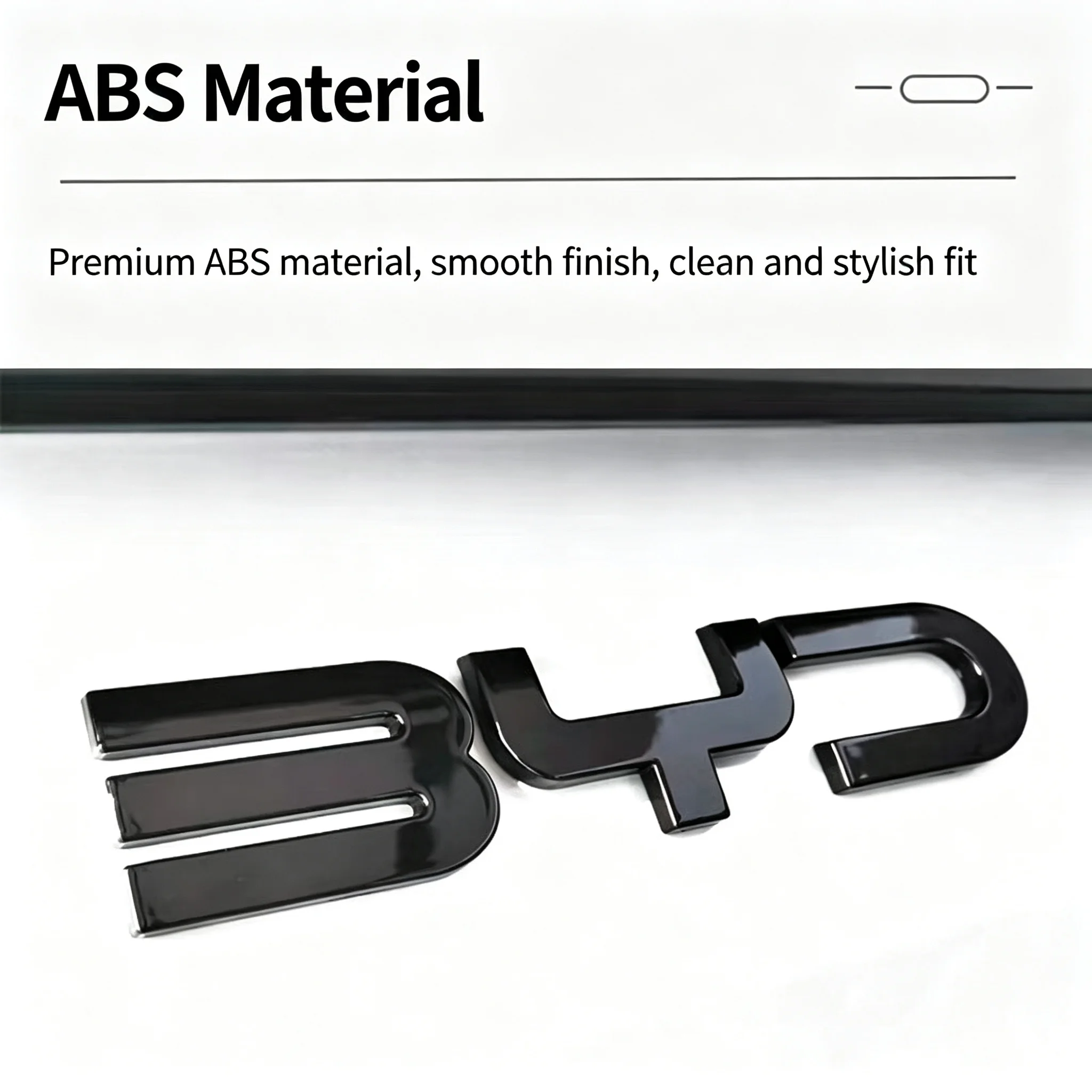 Black Front & Rear Emblem Modification For BYD Sealion 7 Black Warrior Car Badge Covering Styles Logo Car Emblem Accessories