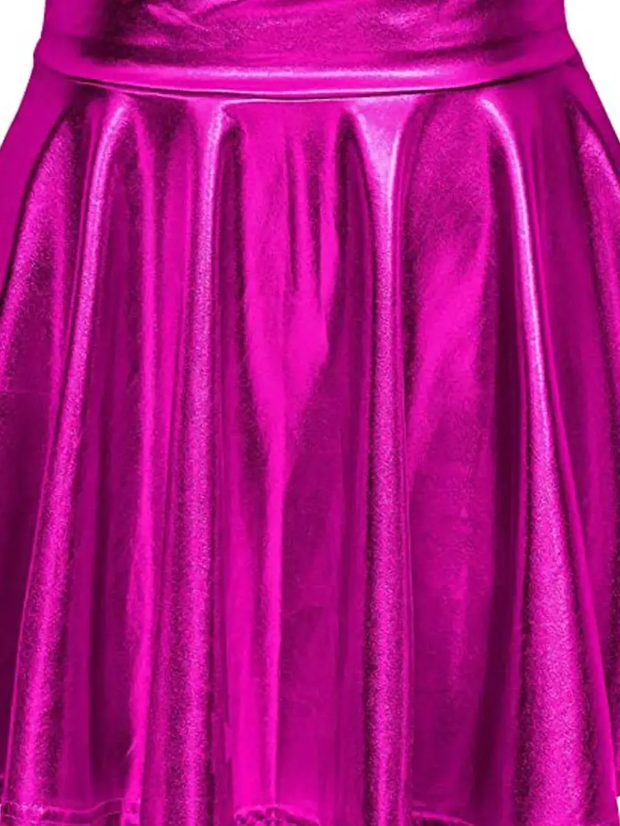 

Pure Color Hot Stamp Pleated ort Skirt Casual High Waist A-Line Skirt for Women And Girls Breathable Skin-Friendly