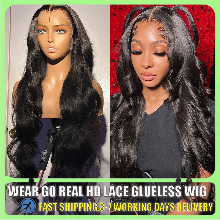 

Body Wave 13x6 13x4 Lace Frontal Wigs 30 40Inch Transparent Brazilian Remy Closure Glueless Wig Human Hair For Black Women