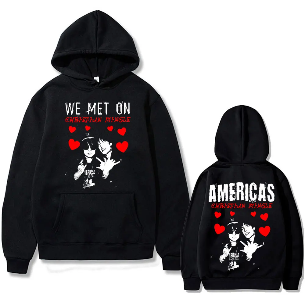 

We Met on Christian Mingle Johnnie Guilbert Jake Webber Graphic Hoodie Men Women Clothing Fashion Casual Oversized Sweatshirt