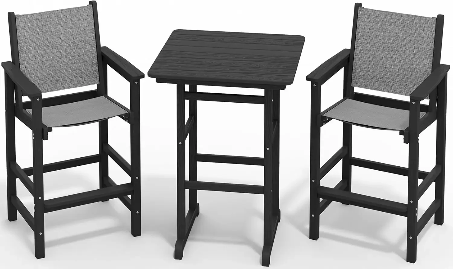 

Textilene Adirondack Bar Chairs Set of 2, Tall Adirondack Bar Height Chairs, Sling Balcony Adirondack Chairs, Weather Resistance