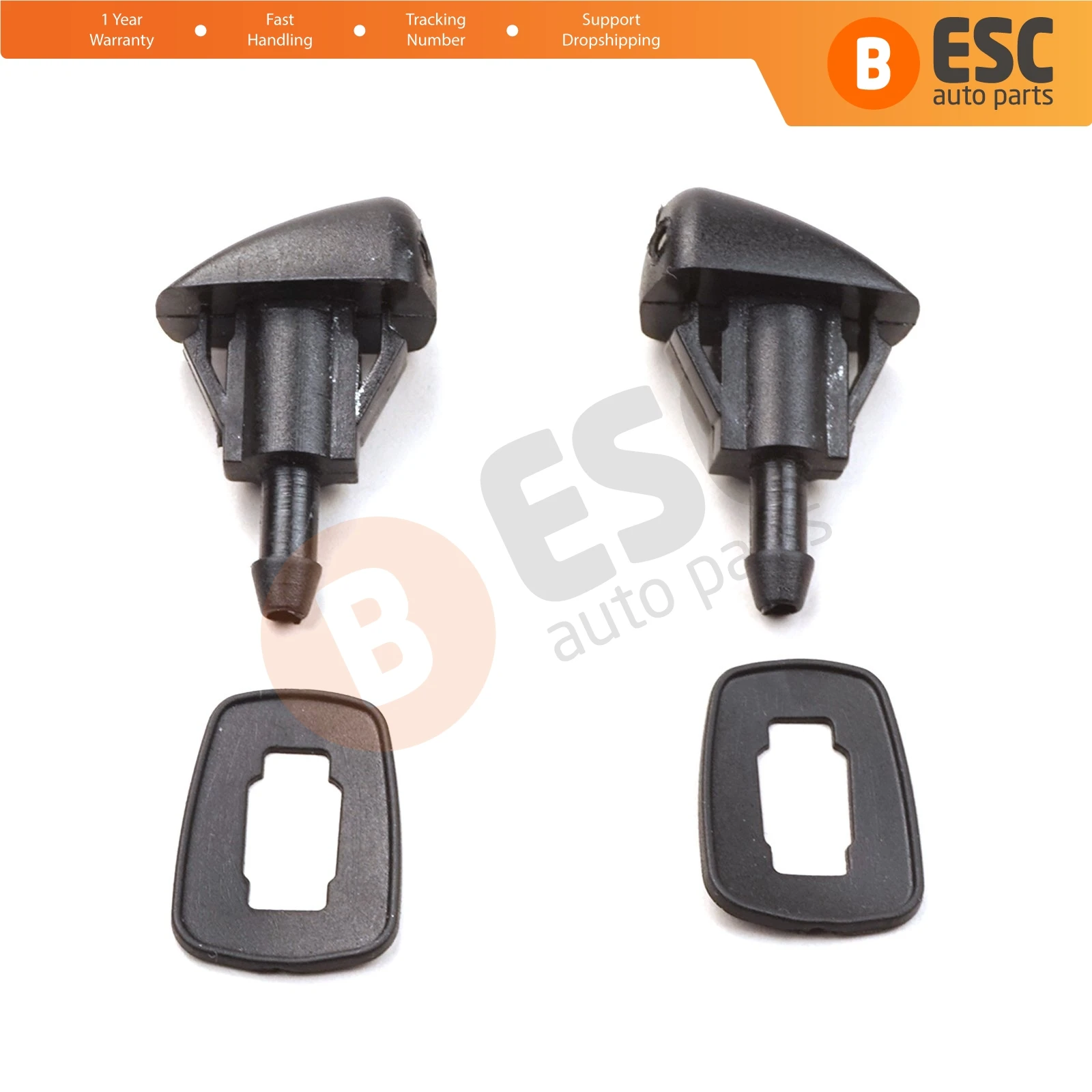 ESC Auto Parts ESP797 2 Pcs Windscreen Water Washer Nozzle Spray Jets 98630-YY000 for Hyundai Kia Fast Shipment Ship From Turkey