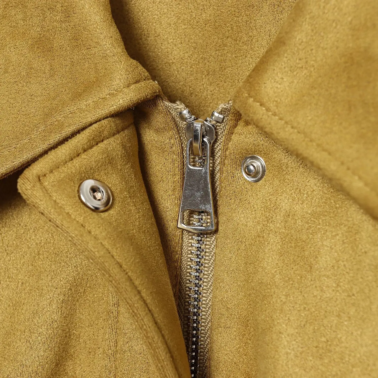 JNLEAOG Autumn New Women's Faion Pilot Jaet Coat Velvet Surface Effect Versatile Outerwear ort Sle Zipper Closure