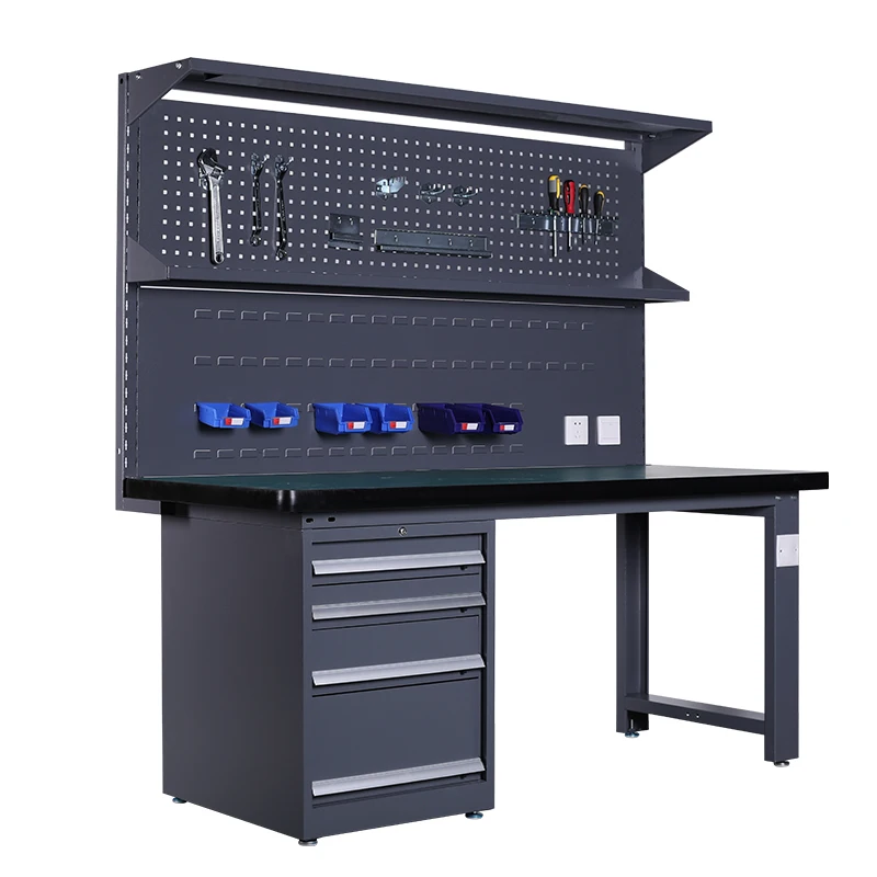 Factory Directly Sale Steel Garage Industrial Heavy Duty Woodworking Workbench Tool Cabinet Table