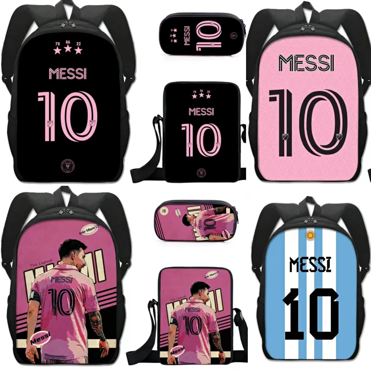 Messy Backpack Boys Set Messy School Bag Kids Messy Pencil Case Shoulder Bag Crossbody Miamy Kids Backbag Set Mochila Back Pack