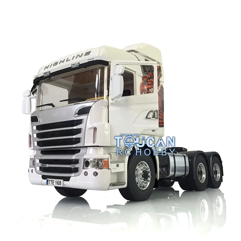 LESU 6*6 1/14 Metal Chassis Tractor Truck KIT Cabin 2Speed Metal Gearbox Radio Remote Control Vehicle Toy Model THZH0940