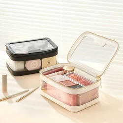 Rownyeon Portable косметичка женская Makeup Bag Clear Cosmetic Case Travel Transparent Toiletry Bag