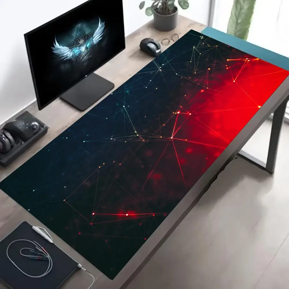 Red line network playmat Mouse Pad Large MousePad XXL Gaming mini PC tablet Rubber Lock Desk Mat Computer Gamers work office