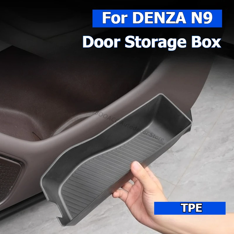 For DENZA N9 2025 Car Door All-inclusive Storage Box TPE Door Storage Box Liners Cup Holder Inserts Anti-Slip Car Organizer