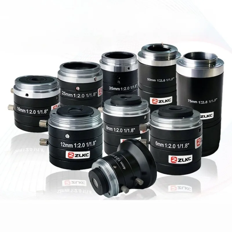 

4-75mm Fixed Focus Lens 5MP 1/1.8" F2.0 Aperture C-Mount 6mm Focal Length Vision Microscopio Industrial Microscope Camera Tools
