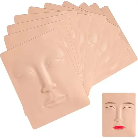 초보자용 문신 연습 실리콘 스킨 트레이닝, 영구 메이크업, 가짜 피부, 빈 눈 입술 얼굴, 마이크로 블레이딩 문신 기계