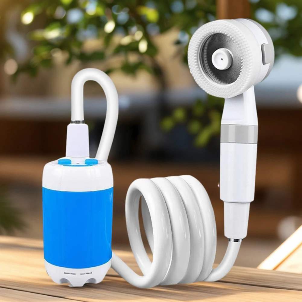 

Электрический насос для душа, перезаряжаемый портативный насос для душа, уличная насадка для душа, распылитель для душа на открытом воздухе, ванна для домашних животных, автомойка