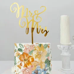 MR&MRS Acrylic Wedding & Engagement Cake Topper Lover Valentine's Day Baking Decoration You&me Anniversary Cake Party Favors