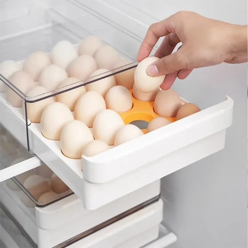 Drawer-type egg storage box, food-grade kitchen egg box for refrigerator