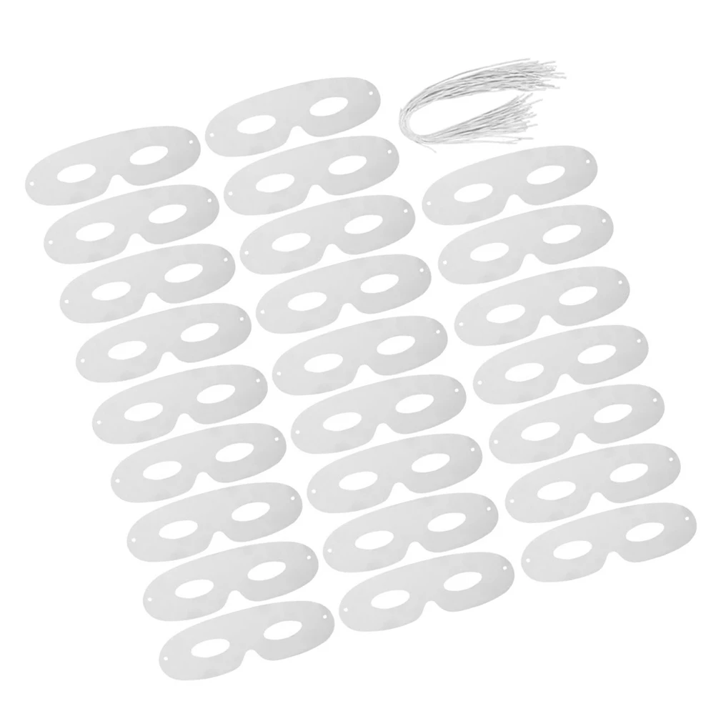 

80 Pcs White Card Mask Masquerade Plain Crafts Paper Blank Masks to Decorate Cosplay Diy Eye